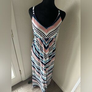 Old Navy Multicolor Striped Maxi Dress